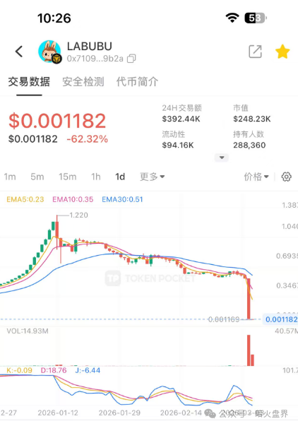 2026开年第一雷【拉布布/LABUBU】从暴涨千倍到一夜归零！