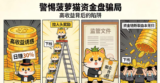 紧急预警！“菠萝猫（COCOCAT）实锤传销资金盘，已现崩盘前兆，速远离！
