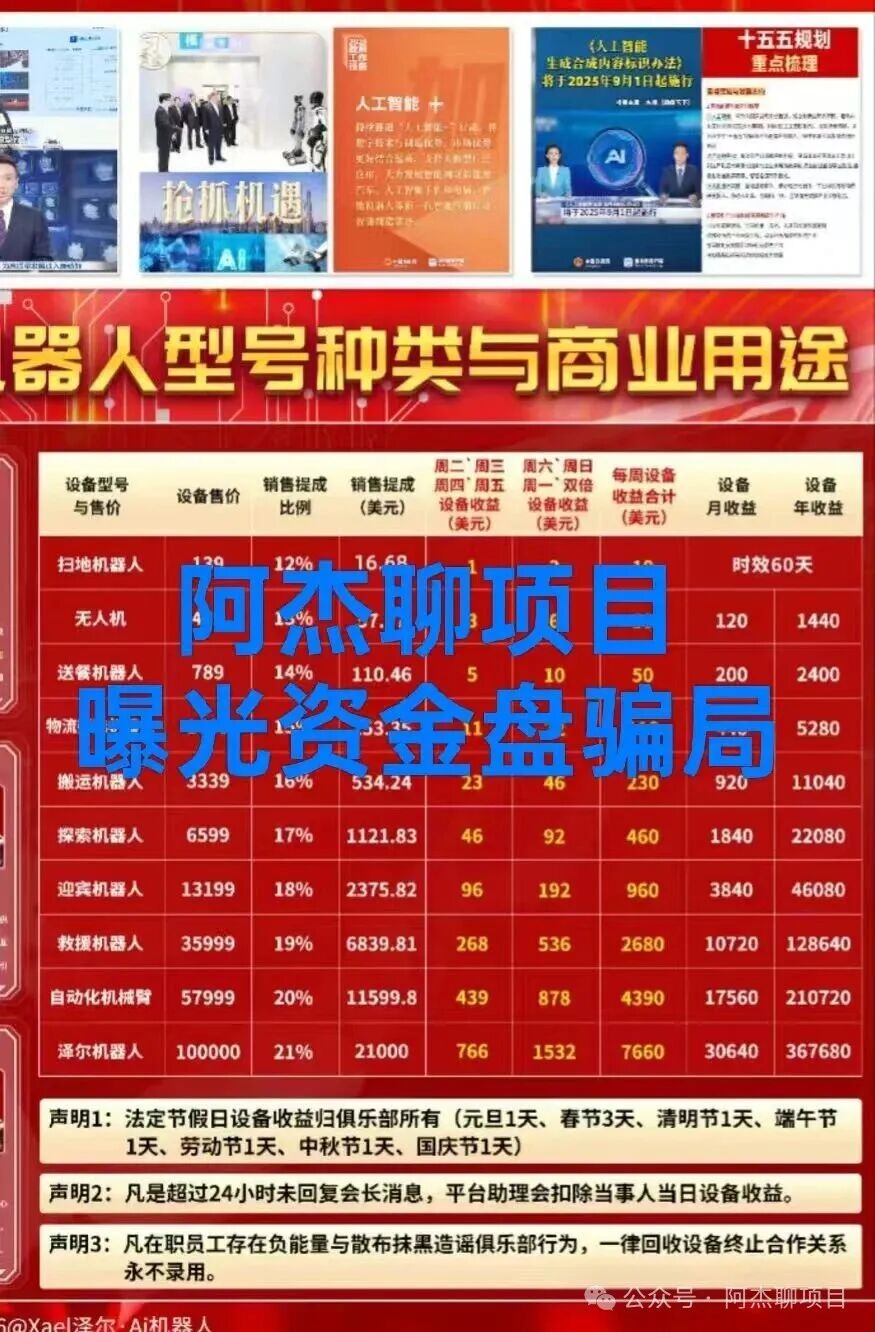 “泽尔机器人”平移资金盘,用ai证书包装,正在收割最后一批韭菜! “泽尔机器人”平移资金盘,用ai证书包装,正在收割最后一批韭菜!