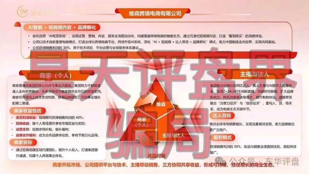 维森跨境电商有限公司(维森集团)又一个冒充跨境电商的分红类资金盘骗局,
