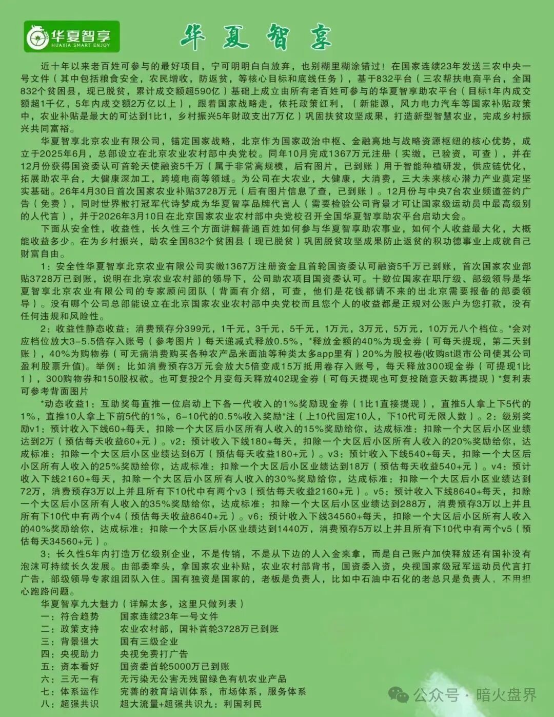 “华夏智享”国农甄选蹭乡村振兴国策包装,多层拉人头传销骗局实锤! “华夏智享”国农甄选蹭乡村振兴国策包装,多层拉人头传销骗局实锤!